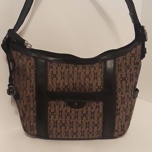 Fossil Canvas and Leather trim handbag